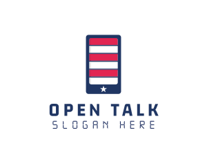 Patriotic Mobile Phone logo design