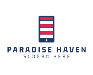 Patriotic Mobile Phone logo design