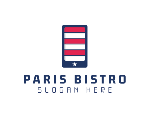 Patriotic Mobile Phone logo design