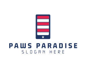 Patriotic Mobile Phone logo design