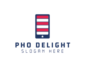 Patriotic Mobile Phone logo design