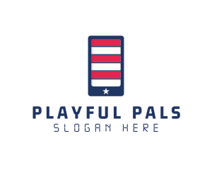 Patriotic Mobile Phone logo design