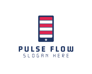 Patriotic Mobile Phone logo design