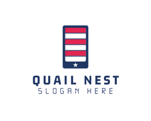 Patriotic Mobile Phone logo design