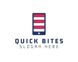 Patriotic Mobile Phone logo design