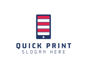 Patriotic Mobile Phone logo design