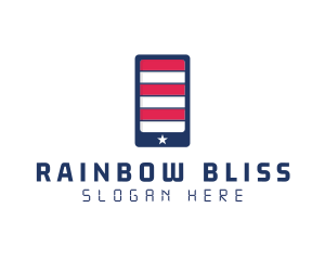 Patriotic Mobile Phone logo design