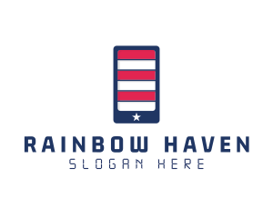 Patriotic Mobile Phone logo design