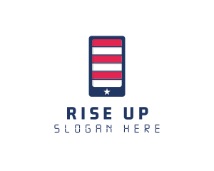 Patriotic Mobile Phone logo design