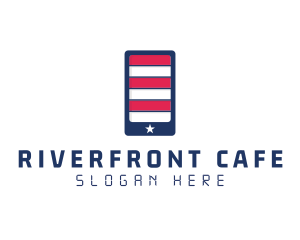 Patriotic Mobile Phone logo design