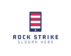 Patriotic Mobile Phone logo design