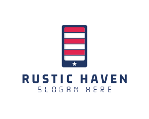 Patriotic Mobile Phone logo design