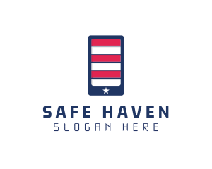 Patriotic Mobile Phone logo design