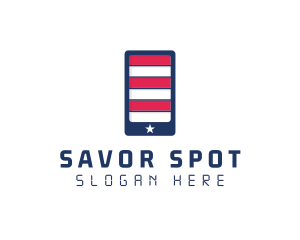 Patriotic Mobile Phone logo design