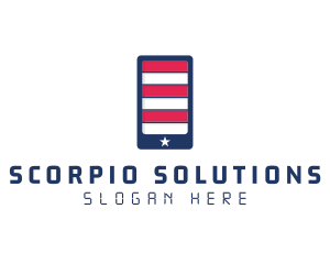 Patriotic Mobile Phone logo design