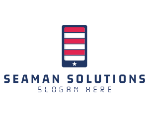 Patriotic Mobile Phone logo design