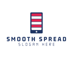 Patriotic Mobile Phone logo design