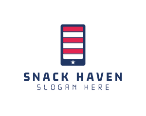 Patriotic Mobile Phone logo design