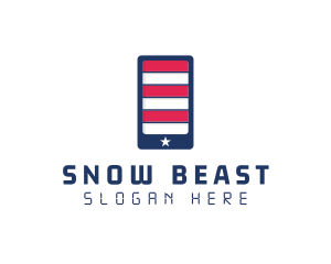 Patriotic Mobile Phone logo design