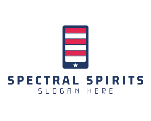 Patriotic Mobile Phone logo design