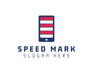 Patriotic Mobile Phone logo design