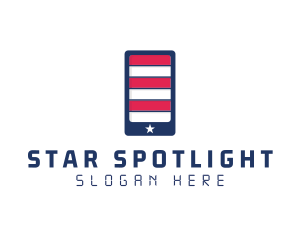 Patriotic Mobile Phone logo design