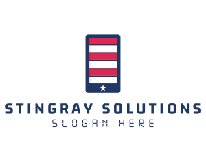 Patriotic Mobile Phone logo design