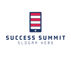 Patriotic Mobile Phone logo design