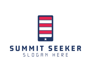 Patriotic Mobile Phone logo design