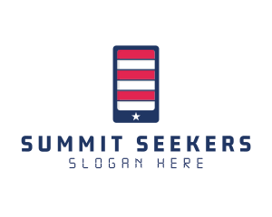 Patriotic Mobile Phone logo design