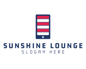 Patriotic Mobile Phone logo design