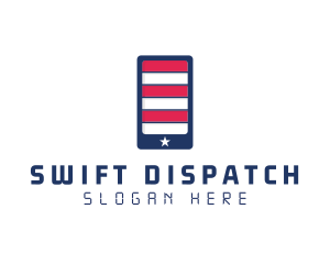 Patriotic Mobile Phone logo design