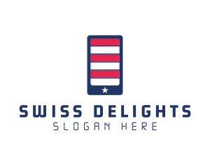 Patriotic Mobile Phone logo design