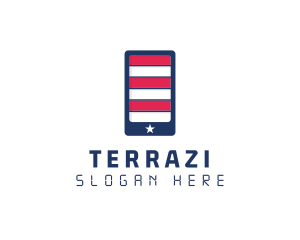 Patriotic Mobile Phone logo design