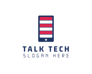 Phone - Patriotic Mobile Phone logo design