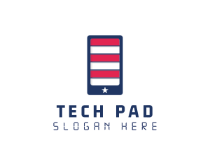 Patriotic Mobile Phone logo design