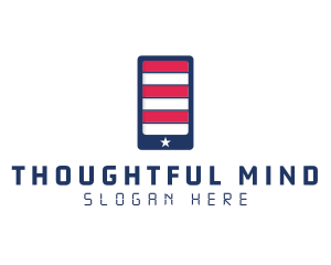 Patriotic Mobile Phone logo design