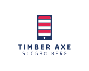 Patriotic Mobile Phone logo design