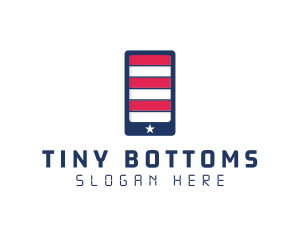 Patriotic Mobile Phone logo design