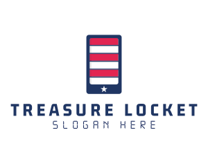 Patriotic Mobile Phone logo design