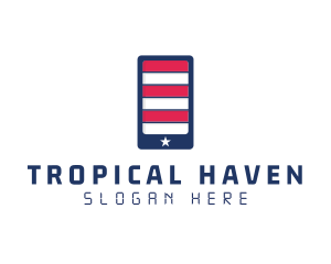 Patriotic Mobile Phone logo design