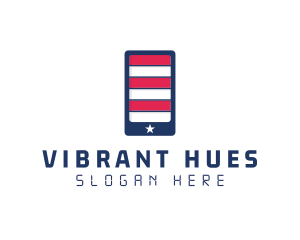 Patriotic Mobile Phone logo design