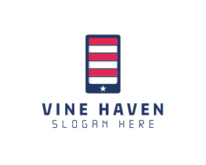 Patriotic Mobile Phone logo design