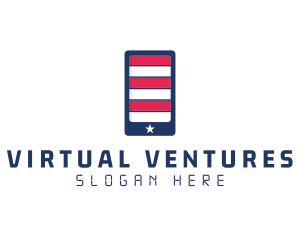 Patriotic Mobile Phone logo design