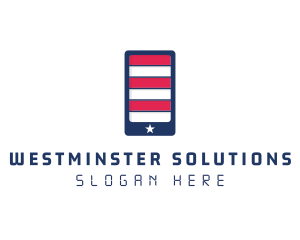 Patriotic Mobile Phone logo design