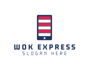 Patriotic Mobile Phone logo design