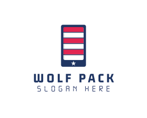 Patriotic Mobile Phone logo design