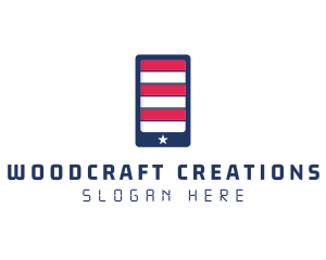 Patriotic Mobile Phone logo design