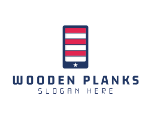 Patriotic Mobile Phone logo design