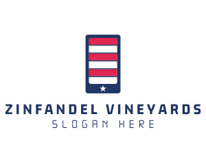 Patriotic Mobile Phone logo design